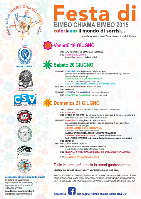 volantino festa bimbo