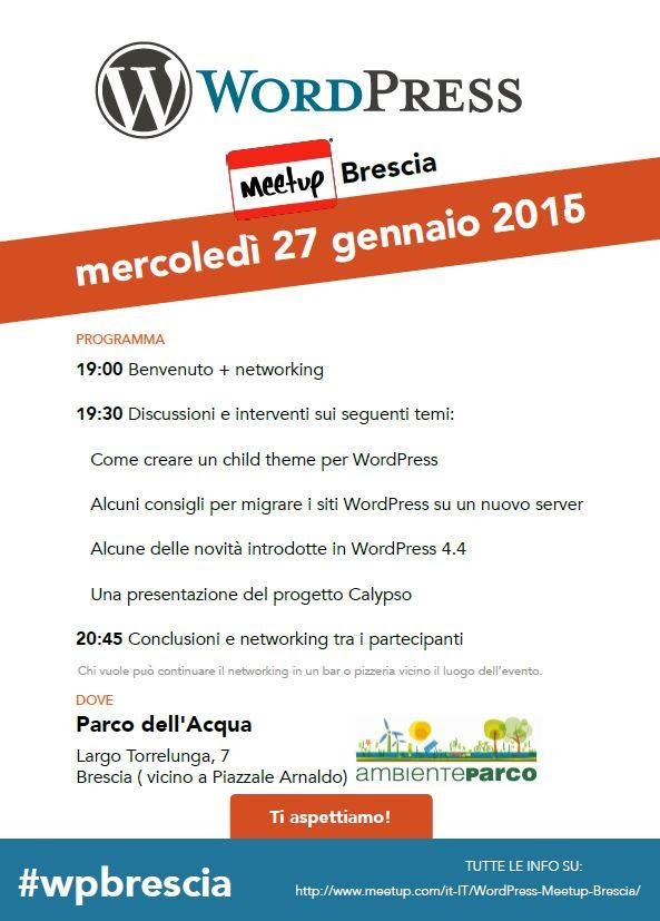 Locandina WordPress Meetup Locandina WordPress Meetup