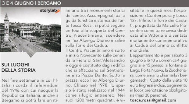 Visita guidata Bergamo nella prima metà del '900 - Ciclo Bergamo nei secoli 