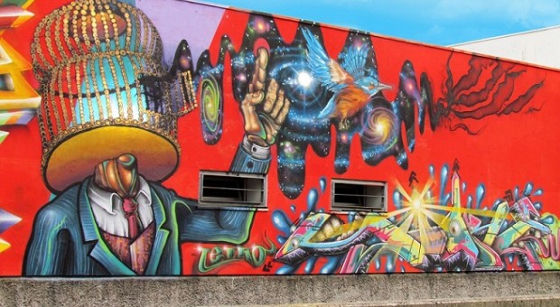 Street art ad Happening GAMeC 