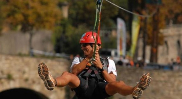 Percorso avventura. Teleferica