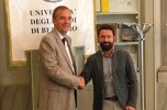 Da sinistra: Remo Morzenti Pellegrini, rettore dell'Università degli Studi di Bergamo; Paolo Franco, presidente di Uniacque SpA