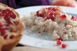 Risotto melagrana e pancetta