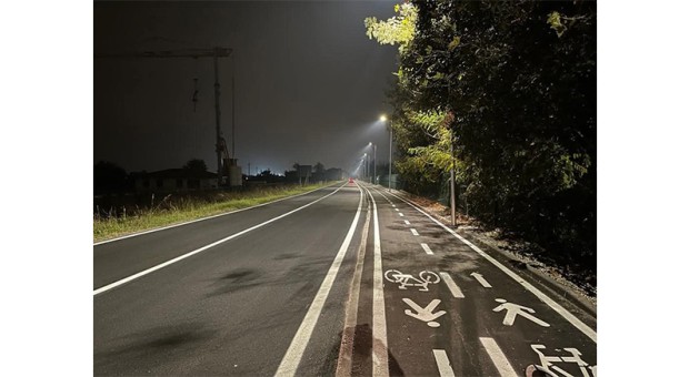 Illuminazione notturna pista ciclabile 