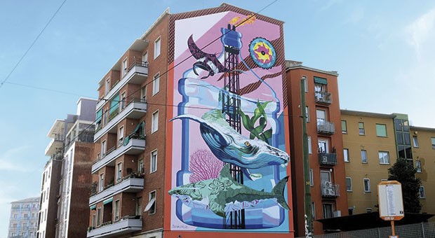 “Anthropoceano”, il primo murales mangia-smog di Milano