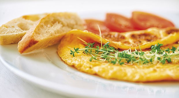 Frittata con crescione e gorgonzola