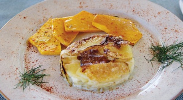 Tortino di patate con scamorza e taleggio